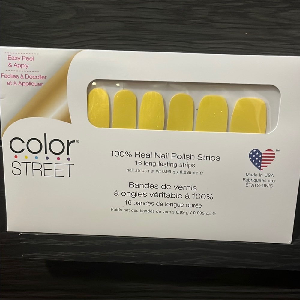 Color Street Sunshine Yellow Nail Strips Lemon beat drop